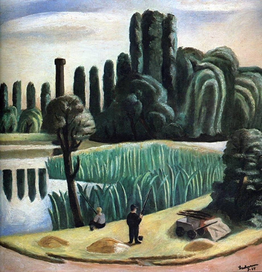 Paesaggio lacustre con pioppi, 1924 - Kunsthalle Bielefeld